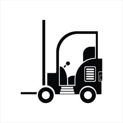 Flat Icon Forklift Warehouse Utility Vehicle Land Transportation