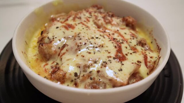 Cheese Baked Chiki Rice With Edamame