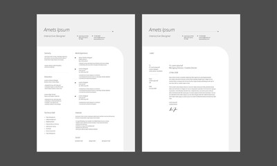 Modern Resume Template CV Cover Letter