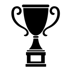 Cup with two handles on each side, standing on a square pedestal, symbolizing victory, awards, and achievement in competitions or ceremonies