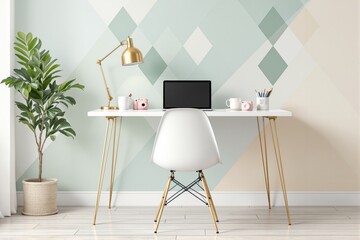 Modern creative workspace with stylish interior design.