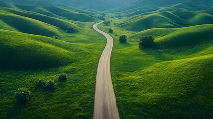 A scenic countryside road stretching