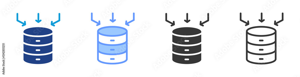 Aufkleber Data Collector icon set multiple style collection