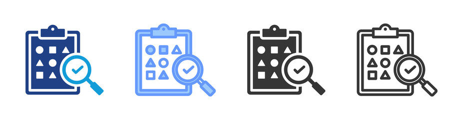 Random Sampling icon set multiple style collection