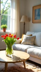 modern living room interior with sofa