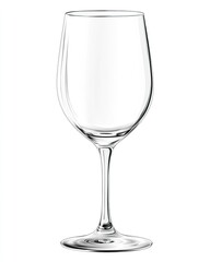 Empty wine glass, studio shot, clear glass