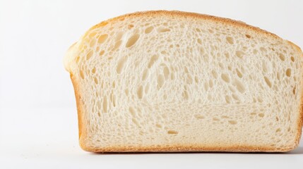 Generative AI, Close-Up of Airy White Bread Cross-Section