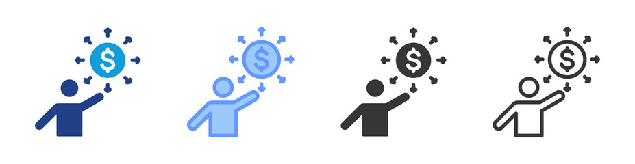 Obraz premium Liability icon set multiple style collection