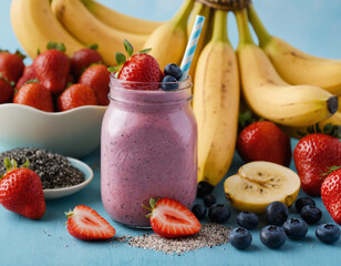 fruit smoothie with berries