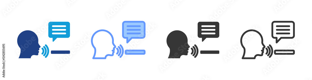 Aufkleber assistive technology icon set multiple style collection