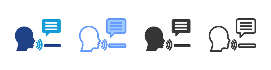 Assistive Technology icon set multiple style collection