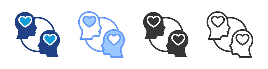 Empathy icon set multiple style collection