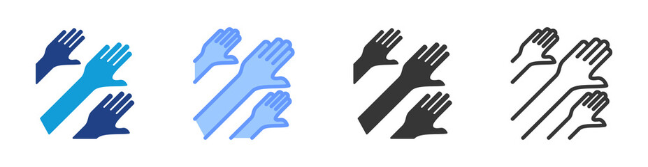 Outreach icon set multiple style collection