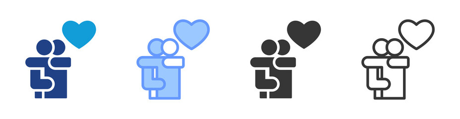 Sympathy icon set multiple style collection