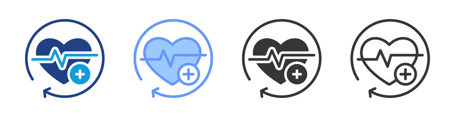 Relief icon set multiple style collection