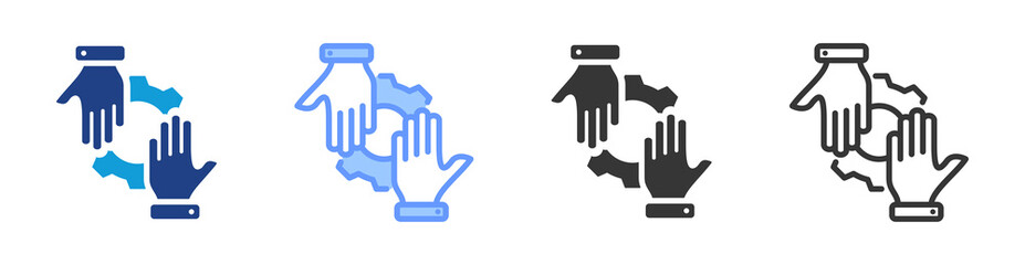 Fototapeta premium Support icon set multiple style collection