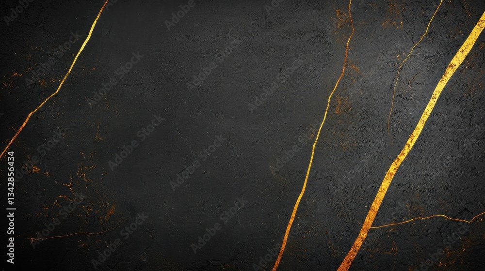 Poster dark textured background with golden lines and elegant appearance