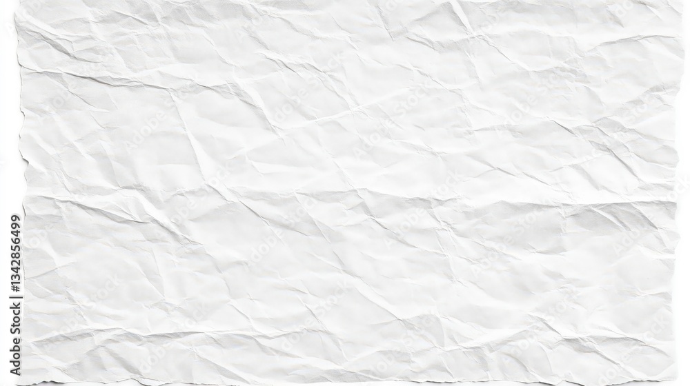 Poster wrinkled paper texture: a close-up shot of a crumpled sheet of paper reveals a detailed texture, cap