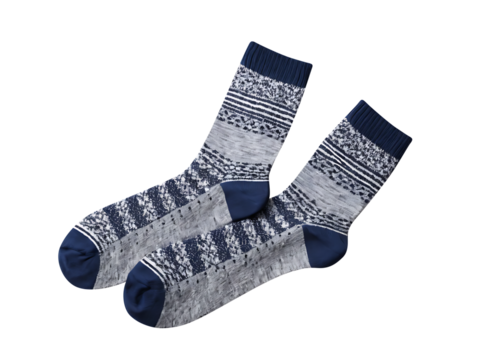 Pair woolen socks for clothing transparent background