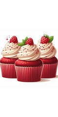 cupcake with strawberry