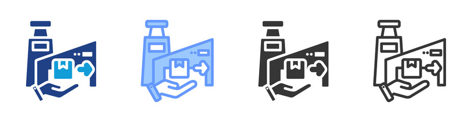 Factory Output icon set multiple style collection