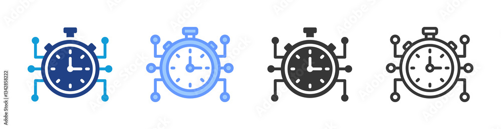 Aufkleber High Speed Machine icon set multiple style collection