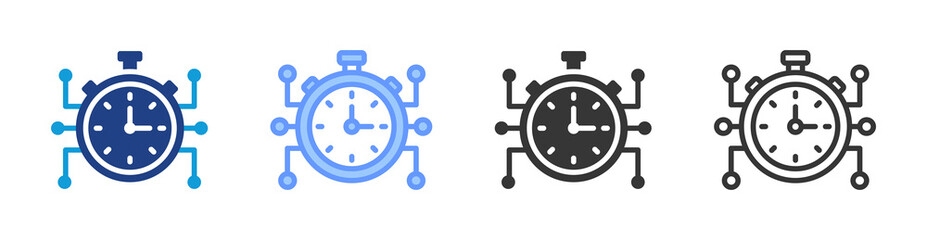 High Speed Machine icon set multiple style collection