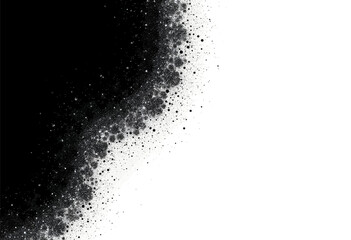 Obraz premium Abstract black dust gradient on white background