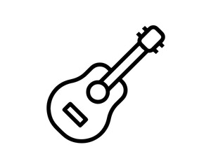 Simplified Image of a Guitar with Visible Strings and Body, Music, Instruments, and Artistic Expression

