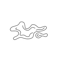 hand drawn puddle line icon