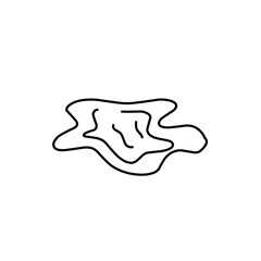 hand drawn puddle line icon