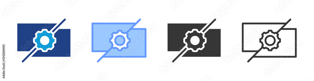 Poster Breakdown icon set multiple style collection