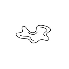 hand drawn puddle line icon