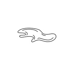 hand drawn puddle line icon