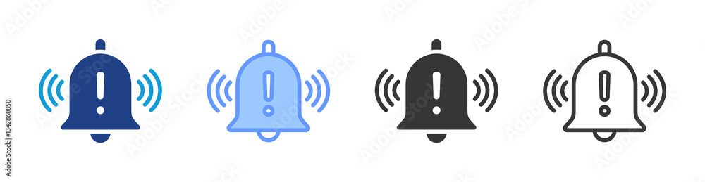 Poster Notification icon set multiple style collection