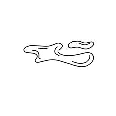 hand drawn puddle line icon