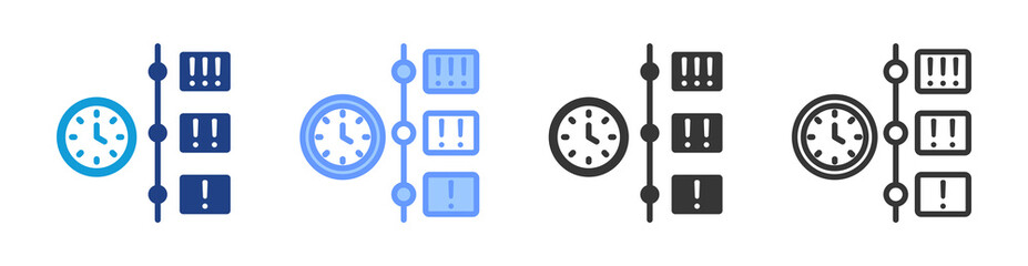 Priority icon set multiple style collection