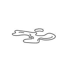 hand drawn puddle line icon