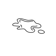 hand drawn puddle line icon