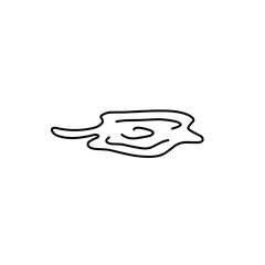 hand drawn puddle line icon