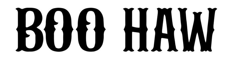 Boo Haw Text Design Featuring Bold and Playful Letters, Perfect for Halloween Parties, Celebrations, and Festive Decorations During the Spooky Season

