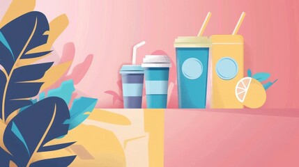 A vector-style illustration of a creative packaging design concept.