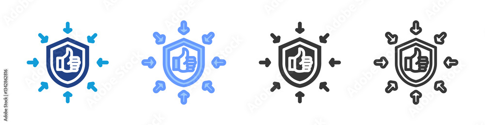 Aufkleber Reliability Center icon set multiple style collection