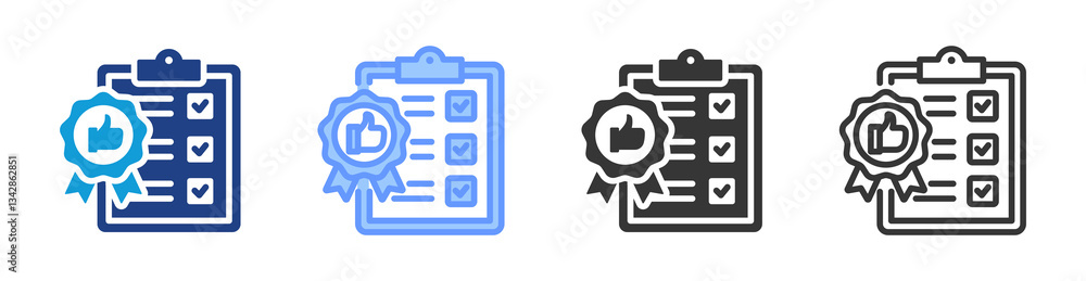 Aufkleber Reliability Standard icon set multiple style collection