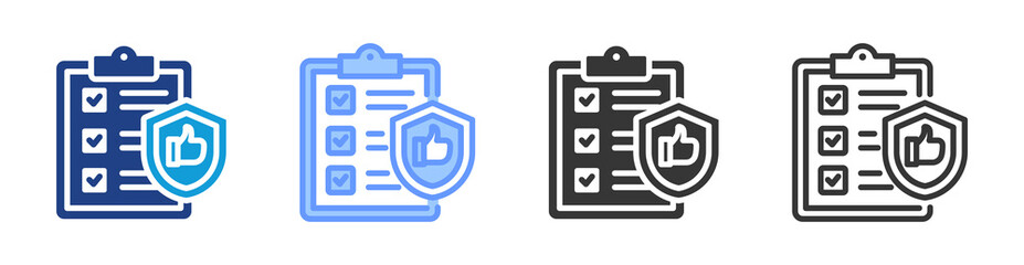 Reliability Assessment icon set multiple style collection