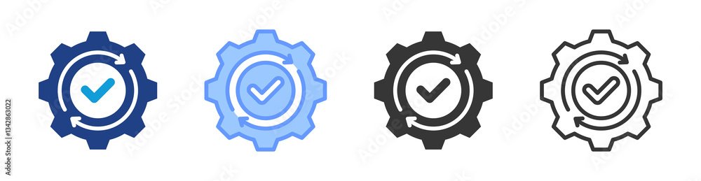 Poster Automation icon set multiple style collection