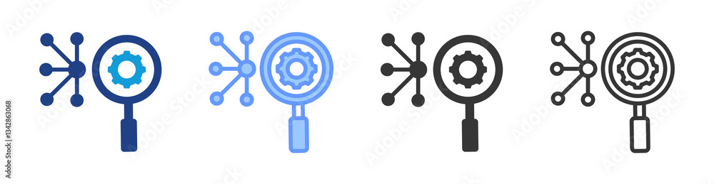 Poster Root Cause Analysis icon set multiple style collection