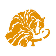 an illustration of tiger silhouette 