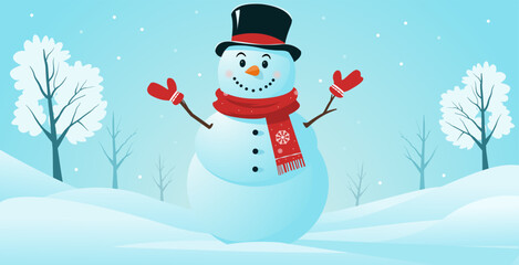 A festive Christmas lower third featuring a cheerful snowman seen from the back. The snowman wears a cozy scarf and a stylish hat, surrounded by a soft winter ambiance with falling snowflakes. This mi