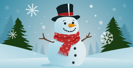 A festive Christmas lower third featuring a cheerful snowman seen from the back. The snowman wears a cozy scarf and a stylish hat, surrounded by a soft winter ambiance with falling snowflakes. This mi